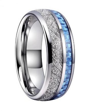 8mm Blue Carbon Fiber