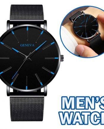 Waterproof Men's Watch Stainless Steel Quartz Analog Wristwatches Sport Fashion